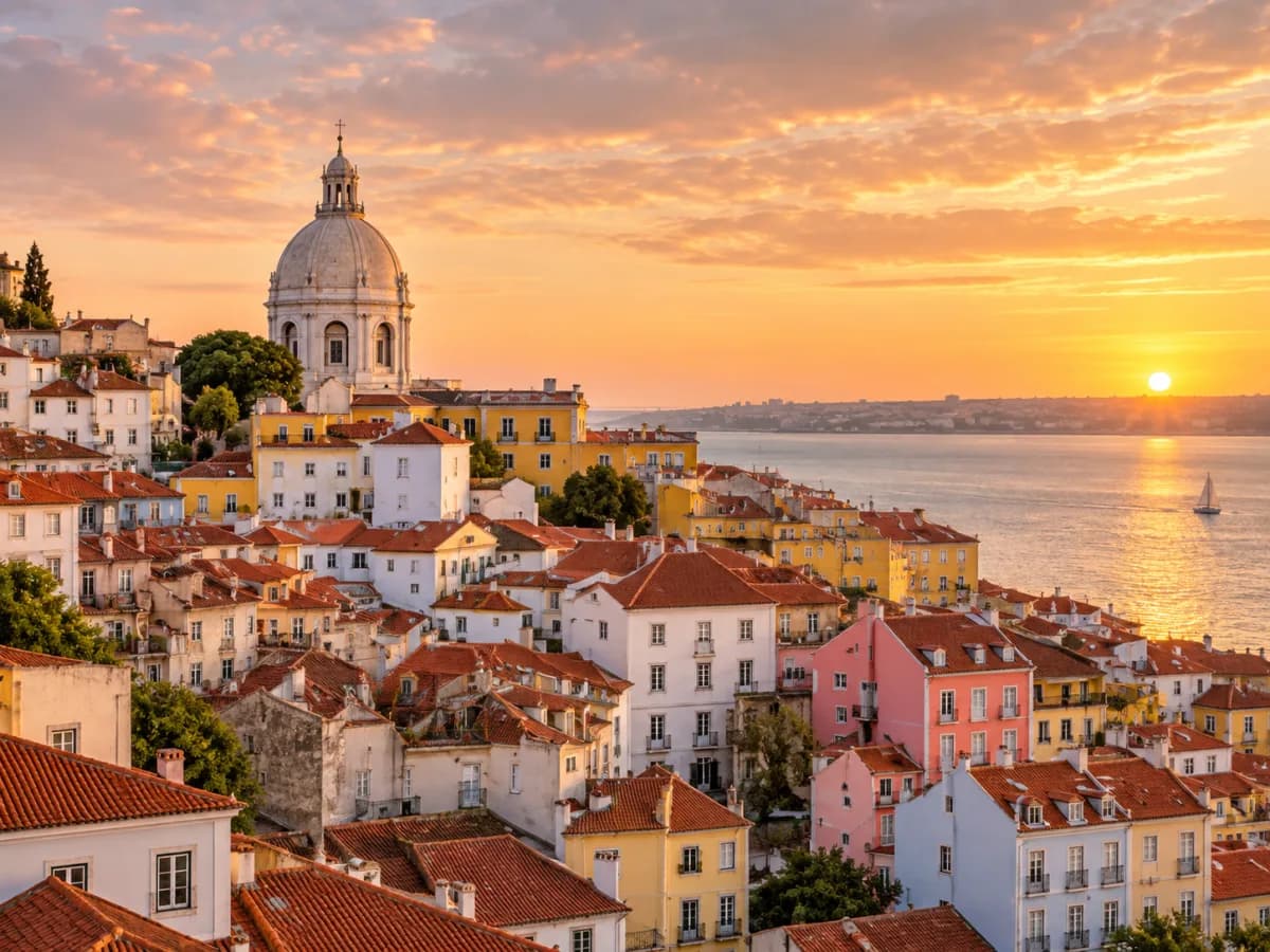Lisbon rooftops and waterfront